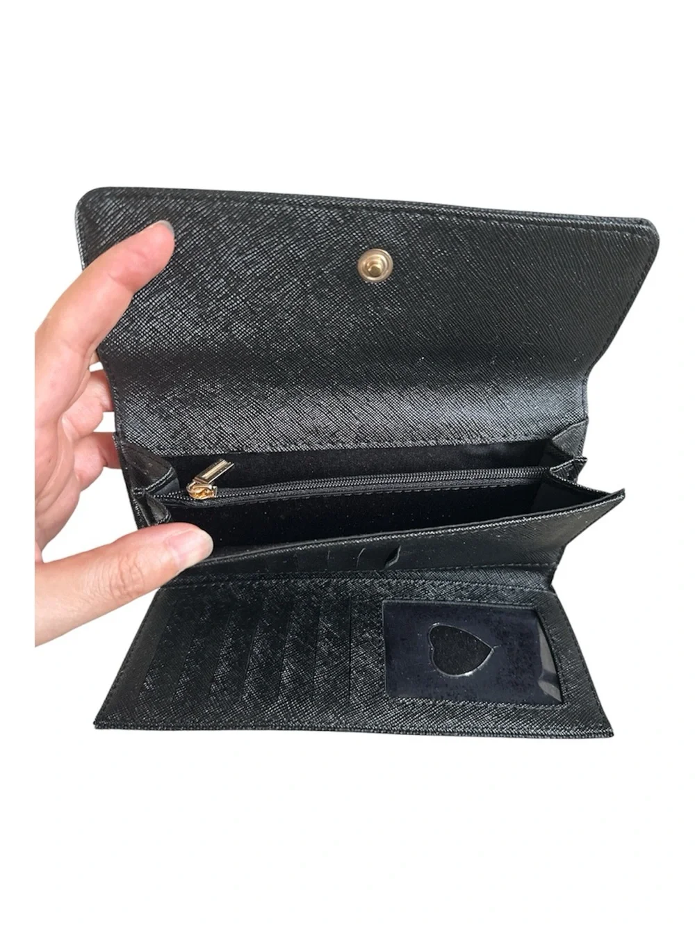 NWOT Pierre Cardin Black Monogram Snap Wallet